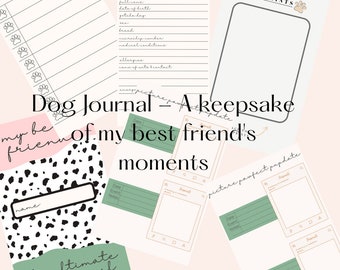 Dog Journal - keepsake and tracker for new dog or puppies