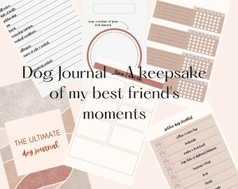 Dog Journal - keepsake and tracker for new dog or puppies