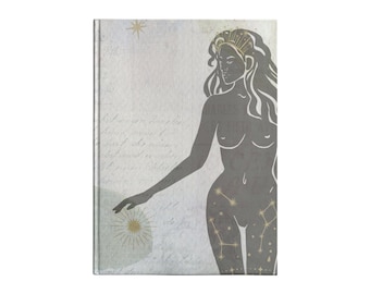 Journal cartonné doublé vierge inspiré de la déesse
