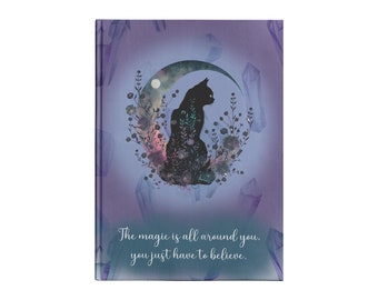 Moon Magic Familiar Cat Journal - Carnet relié