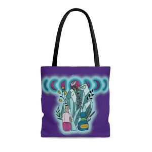 Sac fourre-tout réutilisable Crystals and Potions Witchy Design image 2