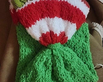 Grinch inspired super soft knit ear warmer headband - made-to-order