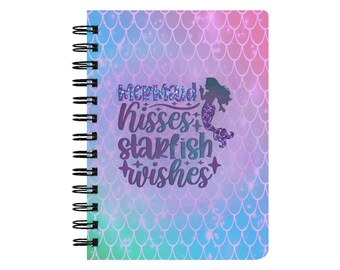 Mermaid Wishes & Starfish Kisses - Lined Hardback Journal