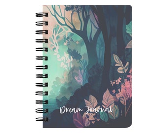 Mystic Forest Dream Journal - Spiral Notebook - Lined Pages - Edge to Edge Bold Coloring