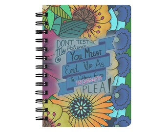 Insanity plea spiral notebook