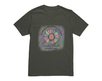 Mental Health Matters - The Sun Will Come Up and We’ll Try Again - Brain Flower - Watercolor T-Shirt Unisex Design