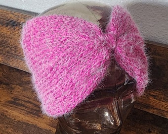 Gradient Pink Barbie-Inspired Fuzzy Earwarmer - Teen to Adult Size - Synthetic Fiber - Ultra Soft