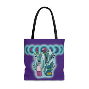 Sac fourre-tout réutilisable Crystals and Potions Witchy Design image 10