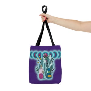 Sac fourre-tout réutilisable Crystals and Potions Witchy Design image 8