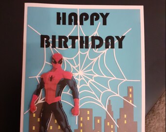 Spider Man Card Etsy