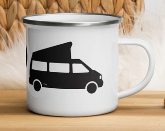 Peace Love Van Eurovan T4 Type 3 Campervan Vanlife Van Camper Westy Emaille Mok PeaceLoveBus