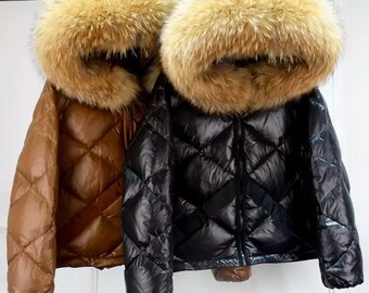 Shiny Hooded Coat - Etsy