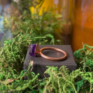 Raw Amethyst Electroformed Ring image 3