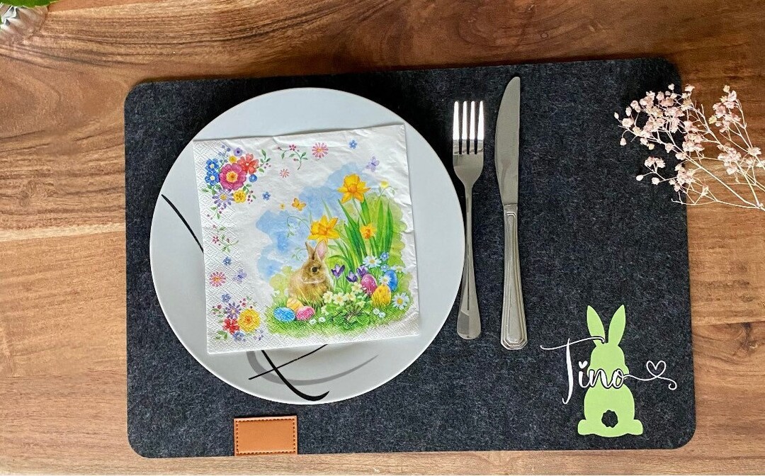 Placemats With Names Easter Placemats Personalized Etsy
