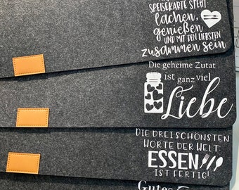 personalisierte Platzsets mit Spruch oder Namen, Tischsets, personalisiert, Platzset, individuelle Geschenkidee, Tischset, Tischdeko