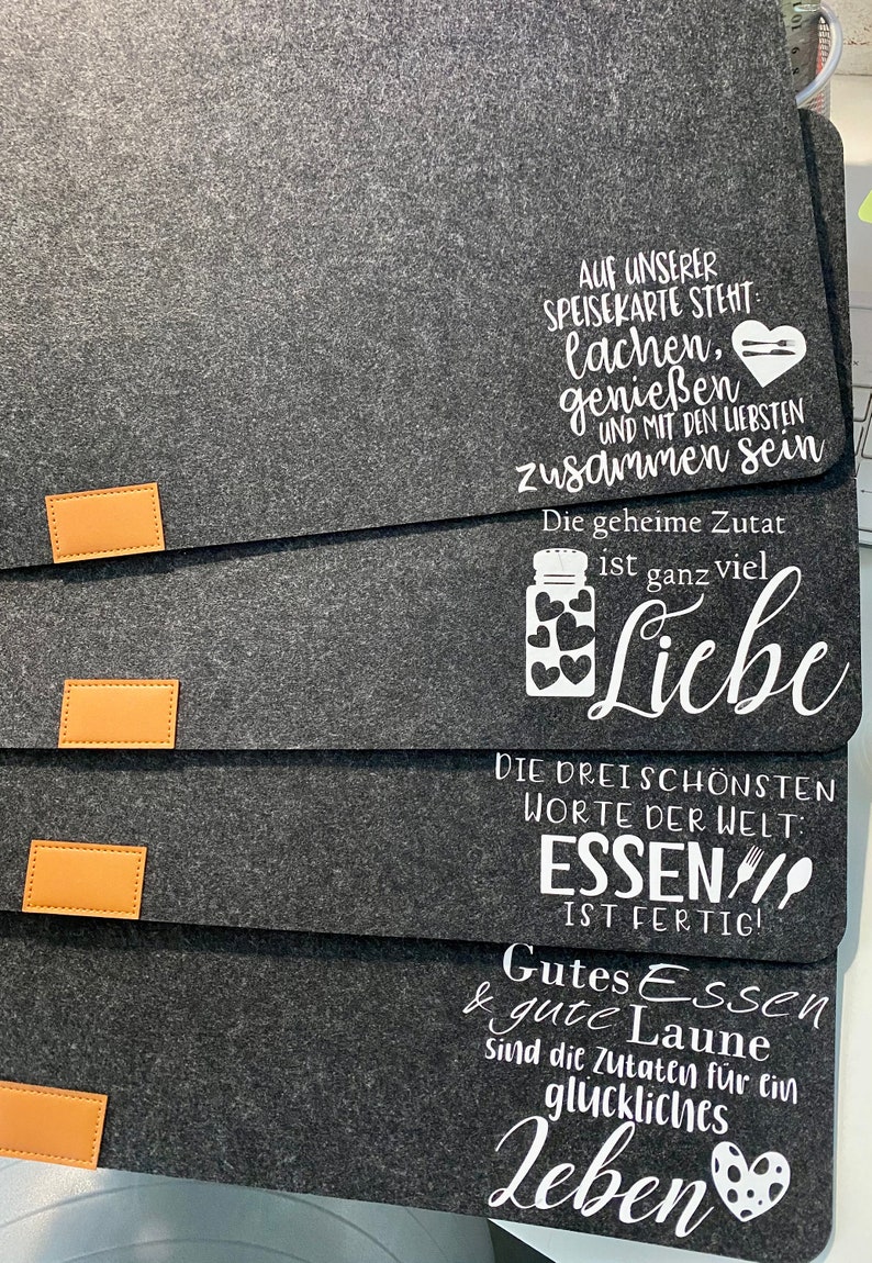 Personalisierte Platzsets mit Spruch oder Namen Tischsets Etsy