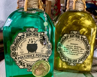 Polyjuice Potion Bottle: Handmade Color Changing Witchy Apothecary Fantasy Decor