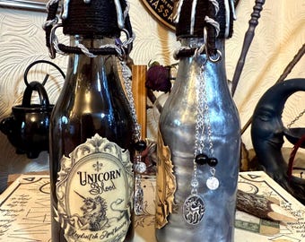 Unicorn Blood Potion Bottle: Handmade Color Changing Witchy Apothecary Fantasy Decor