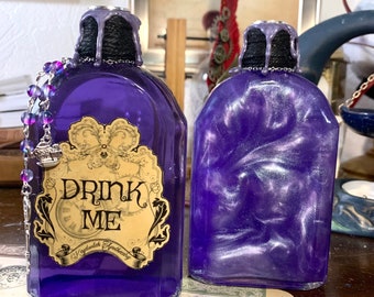 Alice in Wonderland Drink Me Potion | Colour Changing | Witch Wizard Fantasy Inspired Decoration | Apothecary Bottle Handmade