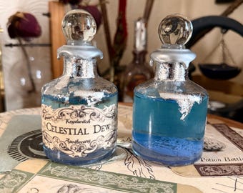 Celestial Dew Elden Ring Inspired Potion Bottle: Handmade Colour Changing Witchy Apothecary Decor