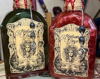 Medusa's Gaze Potion Bottle: Handmade Color Changing Witchy Apothecary Fantasy Decor
