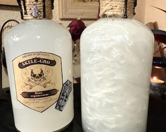 Skele-Gro Potion Bottle: Handmade Color Changing Witchy Apothecary and Home Decor