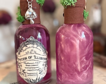 Potion of Illusions: Handmade Color Changing Witchy Apothecary Fantasy Decor