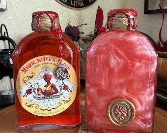 Mystic Witch's Elixir: Self-Love Charm Potion,  Apothecary Bottle