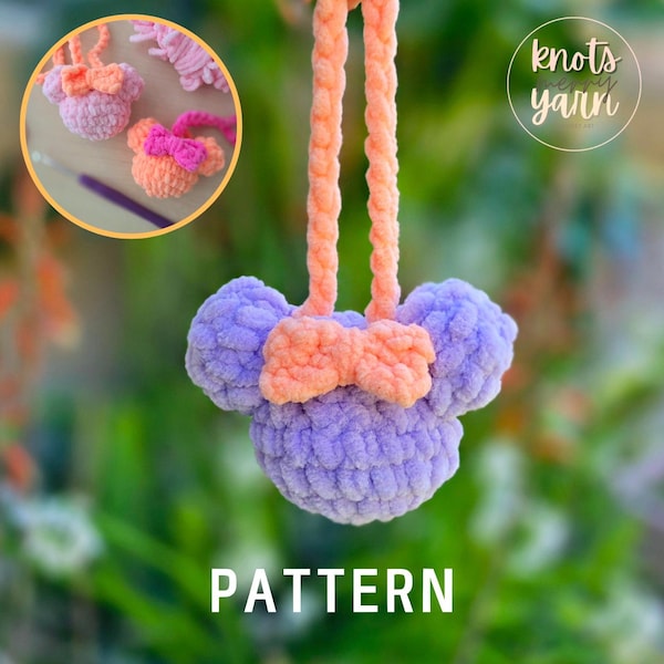 Auto Accessoire Häkelmuster, no Sew, zauberhaftes Ornament, Anhänger, PDF-Download, KnotsMerryYarn