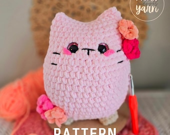 Crochet Cat Pattern, No-Sew, Easy Crochet Project, Beginner-Friendly, Amigurumi