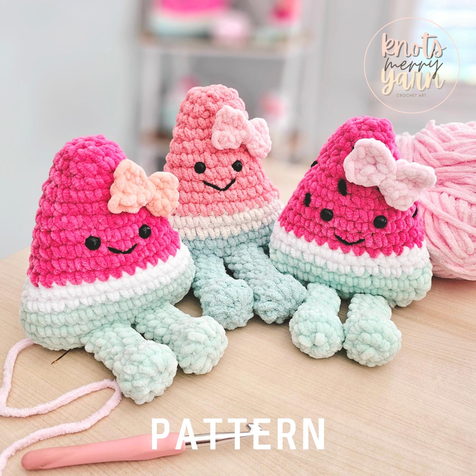 39 Crochet Watermelon Patterns to Cheer You Up 5 Crochet Watermelon