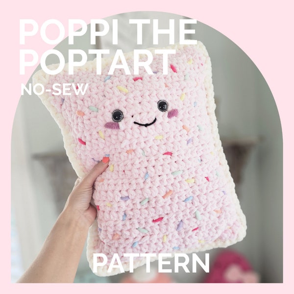 Poptart | CROCHET PATTERN | No Sew | Instant Download PDF | Poppi the Poptart Pillow