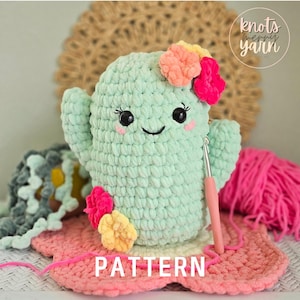 Cactus Plushie | CROCHET PATTERN | Low Sew | Instant Download PDF | Cactus Girl