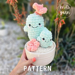 Cactus Succulent | CROCHET PATTERN | Low Sew | Instant Download PDF | Amigurumi Cactus Pattern | Easy Crochet Cactus | Crochet Cactus Plant
