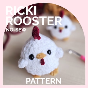 Rooster | CROCHET PATTERN | No Sew | Instant Download PDF | Easter | Ricki the Rooster