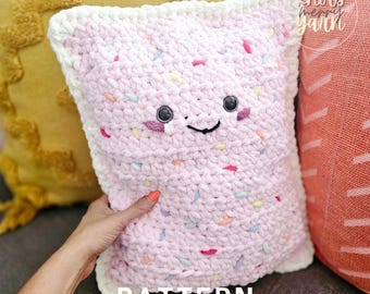 Poptart / PATRÓN DE GANCHILLO / Sin costura / Descarga instantánea en PDF / Poppi la almohada Poptart