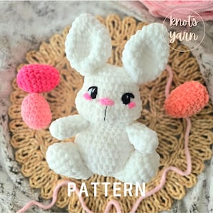 Easter Bunny Crochet Pattern, Amigurumi Bunny PDF, Easy Beginner Pattern, Spring Baby Shower Gift, Snuggly Plush Rabbit