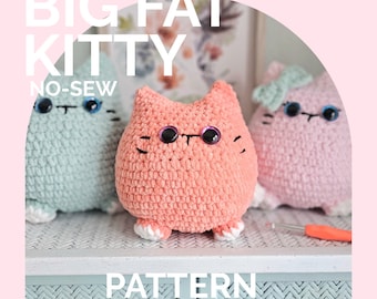 Cat | CROCHET PATTERN | Instant Download PDF | No Sew | Big Fat Kitty