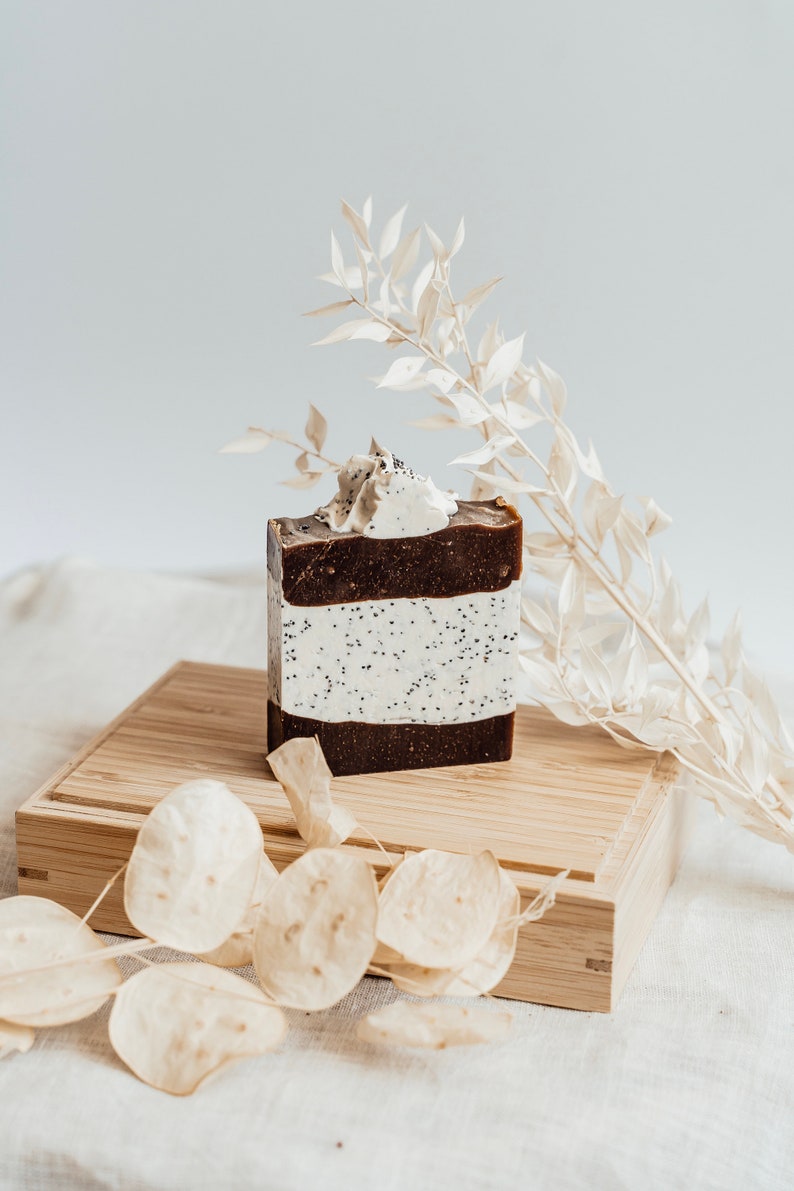 Chocolate Scrub Natural Soap Vegan exfoliating soap Sustainable Zero Waste Handmade according to the cold process image 2