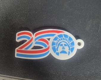 250 America's Birthday Schlüsselanhänger mit Freiheitsstatue