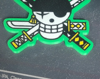 Zoro Totenkopf und Kreuz Schwerter Schlüsselanhänger