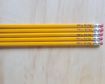 Personalisierte #2 Gelbe Bleistifte - Back to School