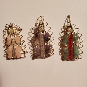 Virgen de guadalupe amatista rosa virgen maria con cuarzos amatista