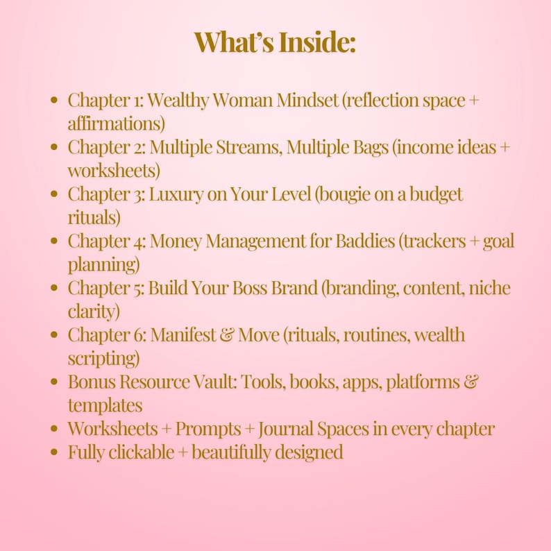 Luxury Lifestyle Guide | E-book for Women | Manifestation, Money, Branding + Boss Babe Business Planner PDF image 3