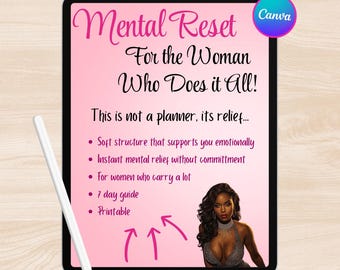 Reinicio suave semanal imprimible / Autocuidado para mujeres negras (Descargar PDF)