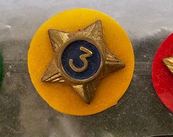 3 x Vintage Scout Pins #1 #3 #5