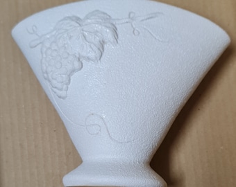 Vintage RAYNHAM WARE Australian Pottery Vase with Raised Grape Design No.102