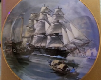 Sea Witch Clipper Ship Plate: Franklin Porcelain, 1981