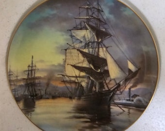 Flying Cloud Clipper Ship Plate: Franklin Porcelain, 1981