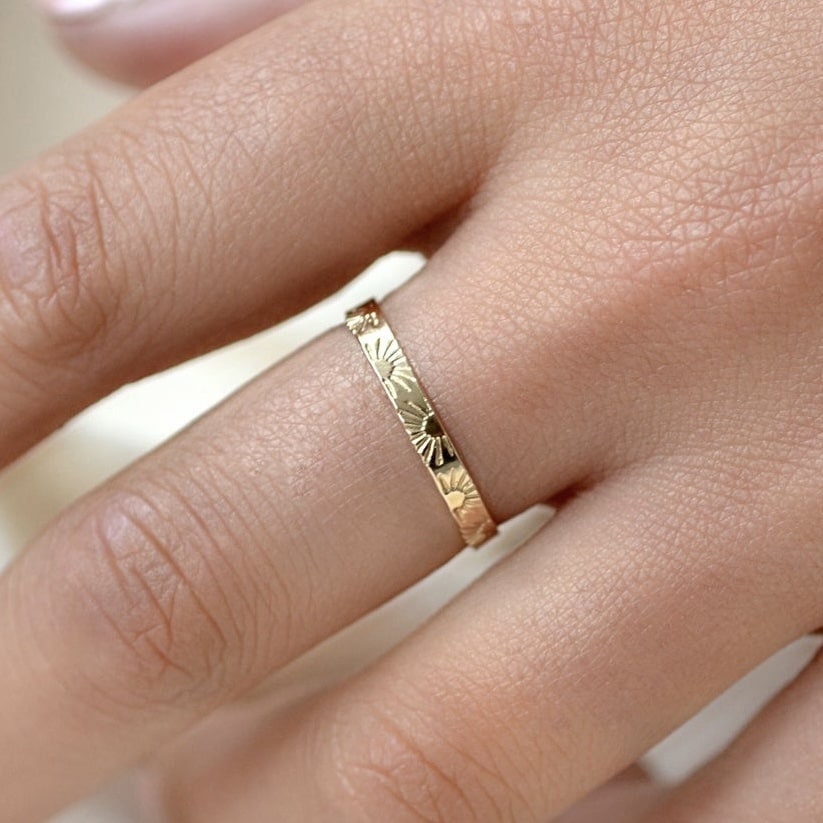 Silver Ring Sun Design - Etsy